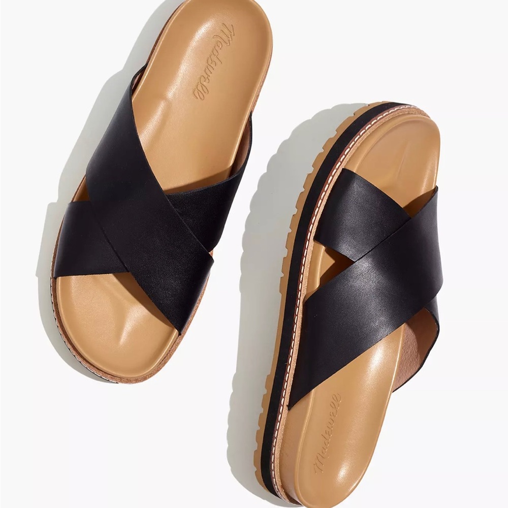 The Dayna Lugsole Slide Sandal in Leather